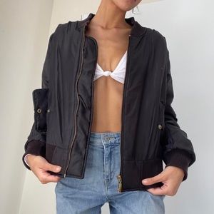 MISSGUIDED BLACK BOMBER JACKET